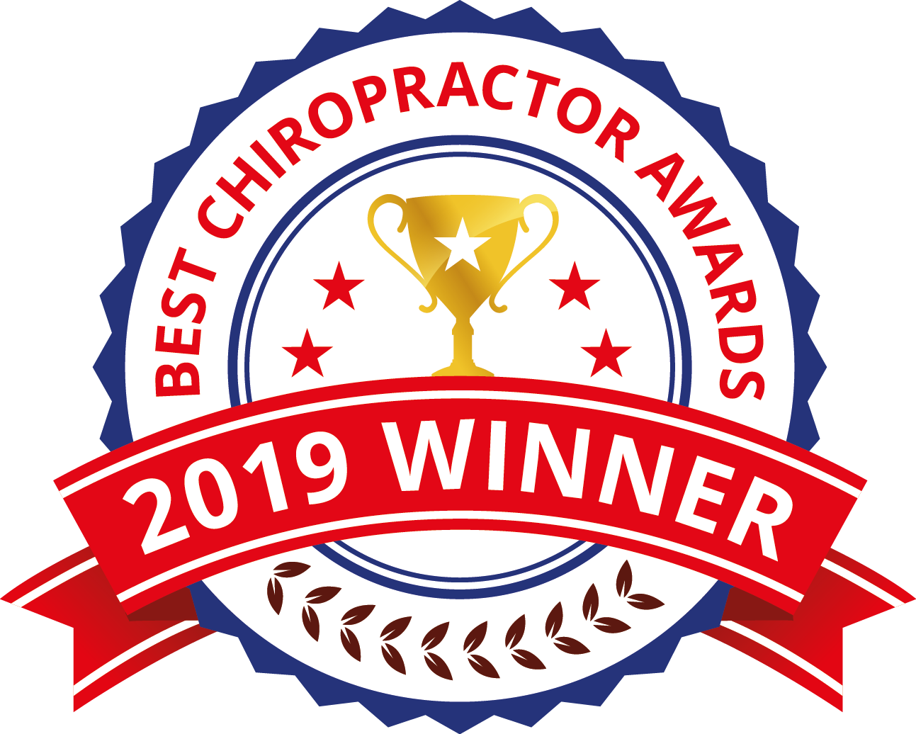Best Chiropractor Awards Badge in 2019.